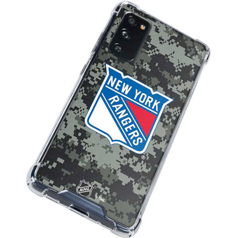 NHL New York Rangers Camo Galaxy S20 FE Clear Case